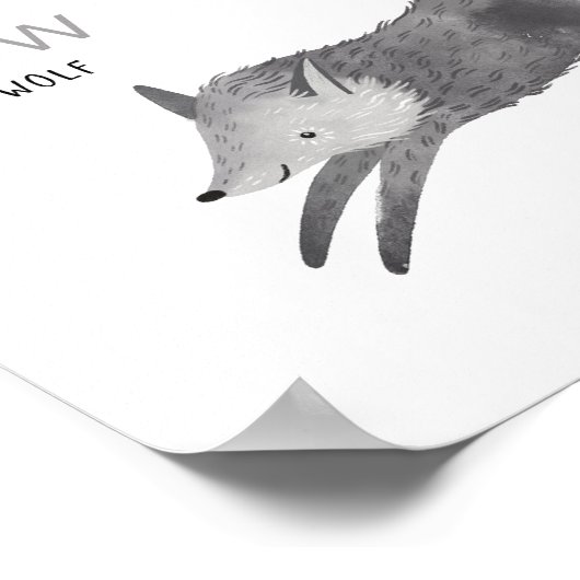 子供のアルファベットよくはしゃぐはウッドランドの森を持つ ポスター (角)