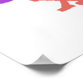 子供のアルファベットアート – ピンクトーン ポスター (角)