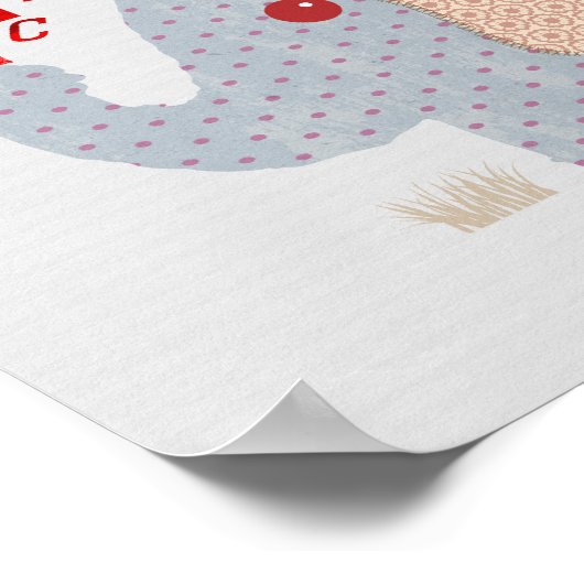 子供のアルファベット象かわいい保育園の部屋 ポスター (角)