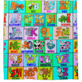 子供のアルファベット シャワーカーテン (正面)