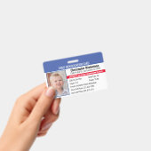 子供のアレルギー写真識別緊急ID バッジ (手持ち)