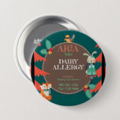 子供のアレルゲンのかわいい森林冬動物 缶バッジ (正面&裏面)