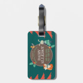 子供のアレルゲンのかわいい森林冬動物BagTag ラゲッジタグ (裏面縦)