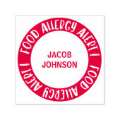 子供のアレルパーソナライズされたギー警告の食物アレルギー セルフインキングスタンプ (デザイン)