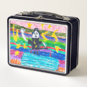 子供のアートワークの心配の心配ボックス メタルランチボックス (正面)