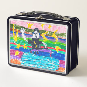 子供のアートワークの心配の心配ボックス メタルランチボックス