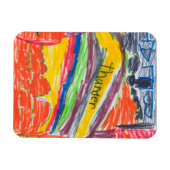 子供のアートワークの画像や写真 マグネット (横)