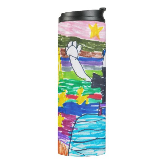 子供のアートワークまたは写真記念アート タンブラー (回転左)