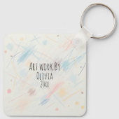 子供のアートワークをこのオブジェクトに追加 キーホルダー (裏面)