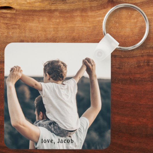 子供のアートワーク&フォトキーチェーン キーホルダー (裏面)