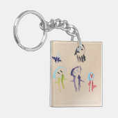 子供のアートワークKeychain キーホルダー (正面左)