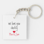 子供のアートワークKeychain キーホルダー (裏面)