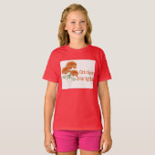 子供のアート マリーゴールド 花 10月 誕生日 Tシャツ (正面フル)