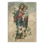 子供のイエス・キリストの父とのヴィンテージセントジョーゼフ (正面)