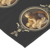 子供のイエス・キリストの金ゴールド及び黒のセントジョーゼフ ショートテーブルランナー (コーナー)