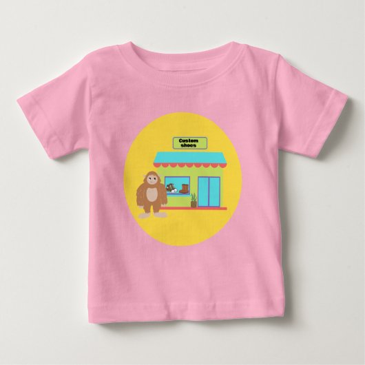 子供のイメージのTシャツ。 ベビーTシャツ (正面)