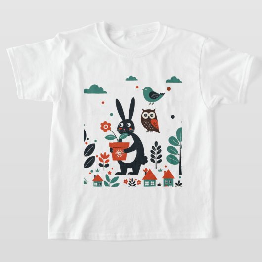 子供のイラスト Tシャツ (レイダウン)