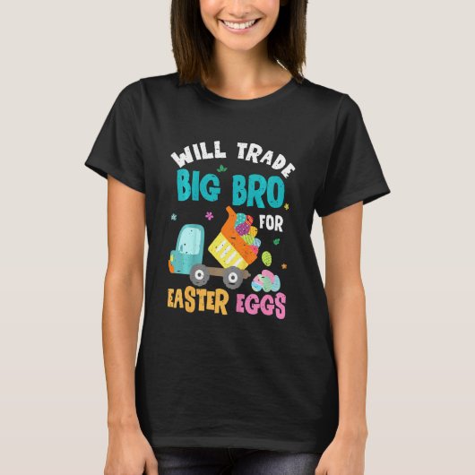子供のイースターは建設のために兄を交換する Tシャツ (正面)