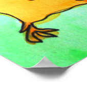 子供のイースター黄色ひよこ農場動物アートポスター ポスター (角)