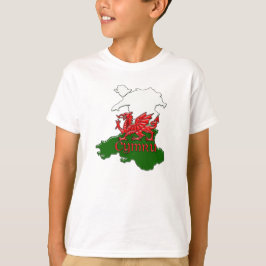 子供のウェールズのドラゴンのTシャツウェールズCymru Tシャツ