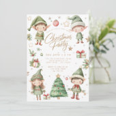 子供のエルフのクリスマスパーティー 招待状 (スタンド正面)