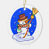 子供のオーナメントを個人化して下さい セラミックオーナメント (左)