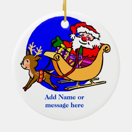 子供のオーナメントを個人化して下さい セラミックオーナメント (裏面)