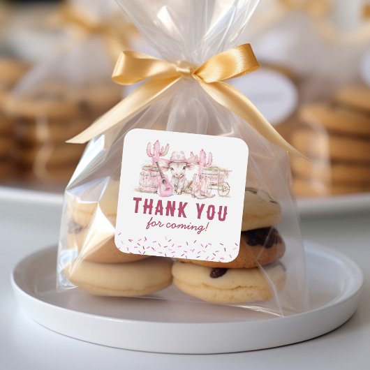 子供のカウガール誕生日プレゼント スクエアシール