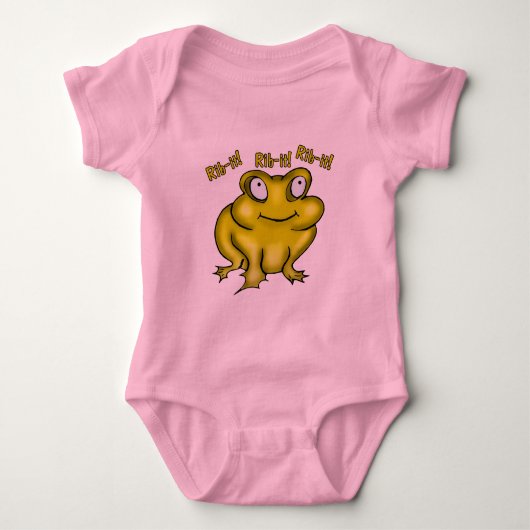 子供のカエルのTシャツおよび子供のカエルのギフト ベビーボディスーツ (正面)