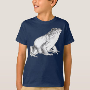 子供のカエルのTシャツのウシガエルの芸術のTシャツのカッコいいのカエル Tシャツ