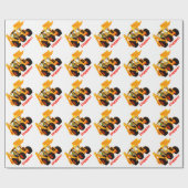 子供のカスタムで黄色い坑夫 ラッピングペーパー (フラット)