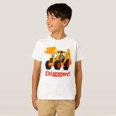 子供のカスタムなスローガンの黄色の建築の坑夫 Tシャツ (正面フル)