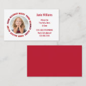 子供のカスタムな写真の食物アレルギー医学警報 コーリングカード (正面/裏面)