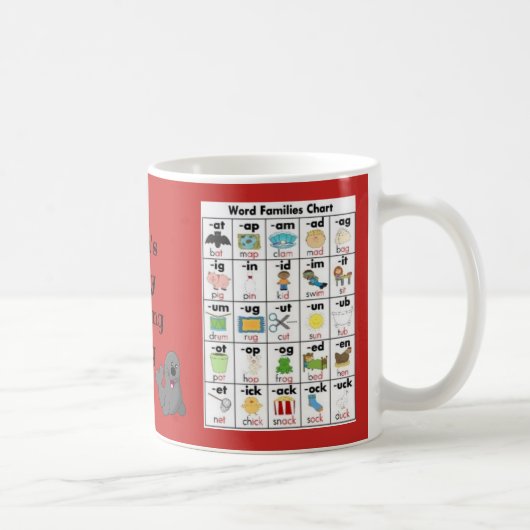 子供のカスタムのZazz_it著早い読書マグRd 11oz コーヒーマグカップ (右)
