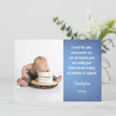 子供のカスタム写真誕生日フラット感謝カード サンキューカード (スタンド正面)