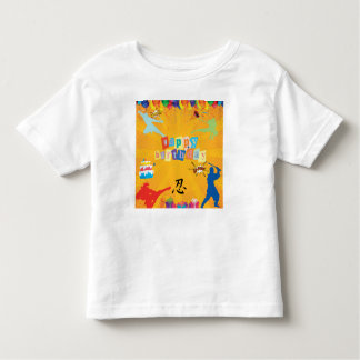 子供のカスタム忍者誕生日パーティー トドラーTシャツ