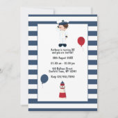 子供のカスタム航海士の誕生日パーティーの写真 招待状 (正面)