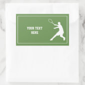 子供のカスタム誕生日パーティーのためのテニスのシール 長方形シール (バッグ)