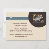 子供のカメの誕生日パーティー 招待状 (裏面)