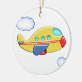 子供のカラフルな飛行機 セラミックオーナメント (左)