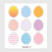 子供のカラフルイースター卵セット9 シール (シート)