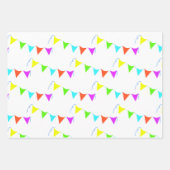 子供のカラフル誕生日品揃え ラッピングペーパーシート (正面3)