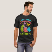 子供のガンがなくなるダイナソア柄 Tシャツ (正面フル)