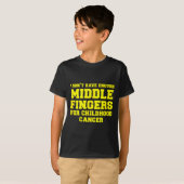 子供のガン啓発・面白いデザイン Tシャツ (正面フル)