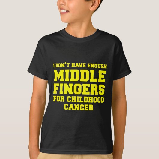 子供のガン啓発・面白いデザイン Tシャツ (正面)