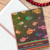 子供のキャンプ フィッシュ ジャーナル カラフル オーダーメイド 楽しい
