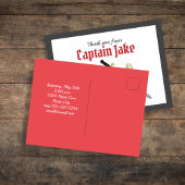 子供のキュートな海賊カスタム感謝カード ポストカード