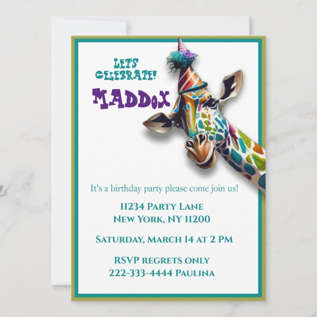 子供のキリン誕生日 (正面)