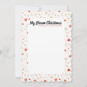 子供のクリスマスのためのサンタクローススケッチ活動への手紙 招待状 (裏面)