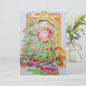 子供のクリスマスウィッシュのグリーティングカード。 シーズンカード (スタンド正面)